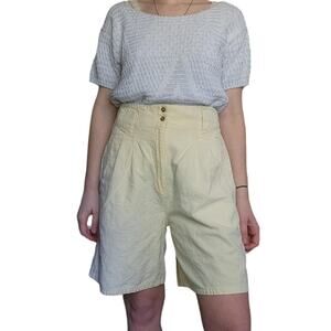 Vintage 80s/90s buttercup yellow high-waisted shorts